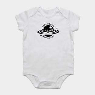 JUNGLIST  - Y2K Ringed Planet (Black) Baby Bodysuit